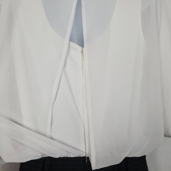 London Times 10 Black/White Fitted Dress - Picture 14 of 15